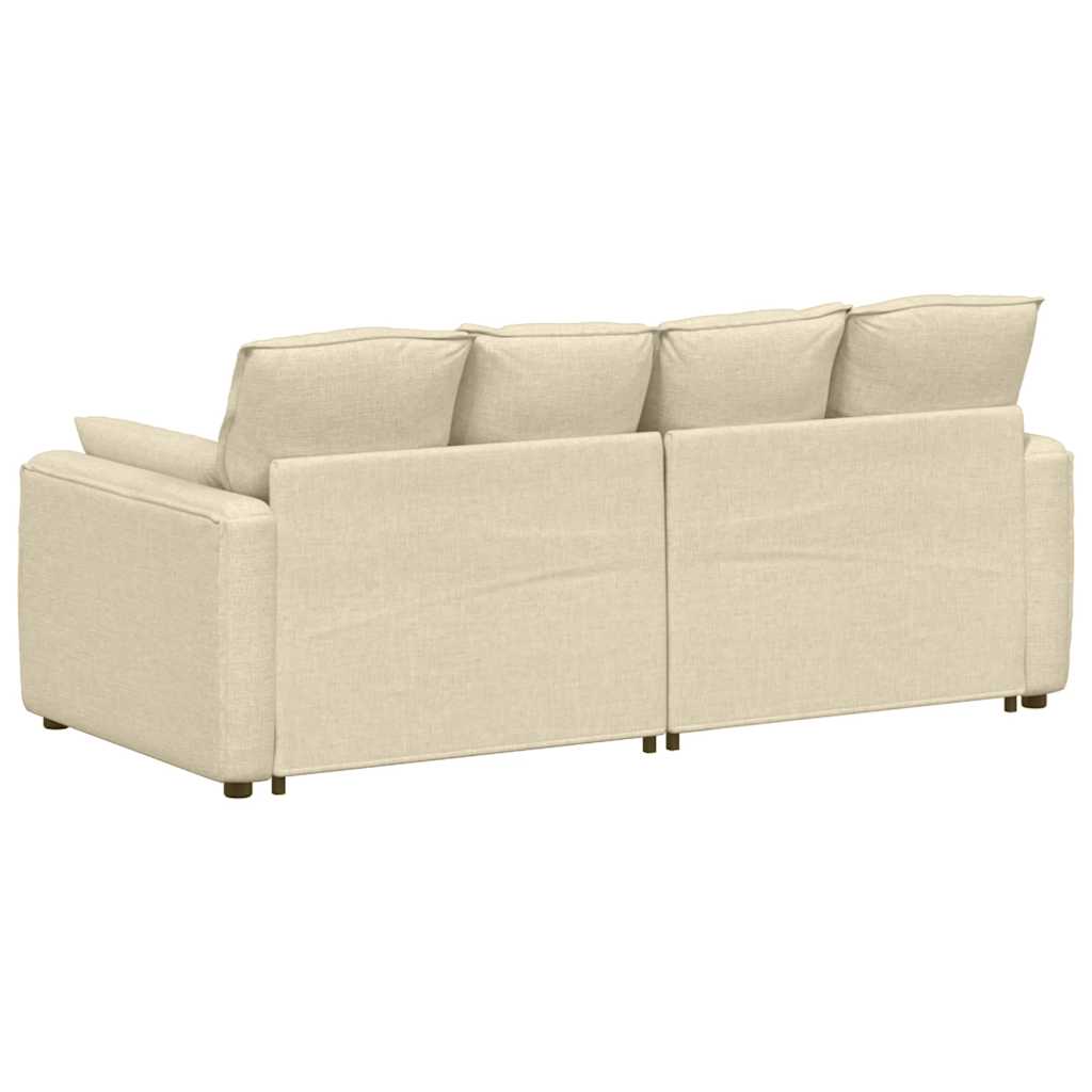 vidaXL Canapea modulară cu perne, crem vidaXL Canapea modulară cu perne, crem