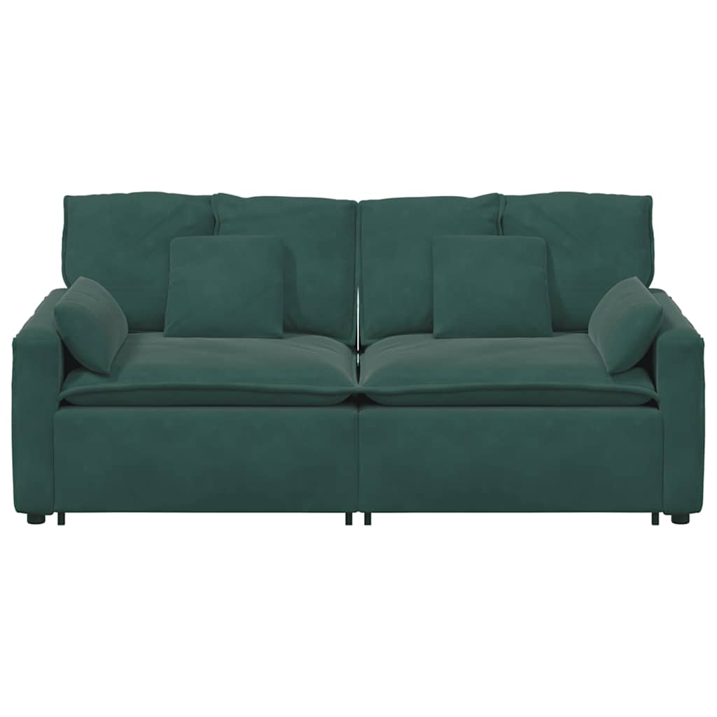 vidaXL Canapea modulară cu perne, verde închis vidaXL Canapea modulară cu perne, verde închis