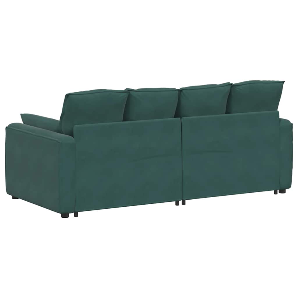 vidaXL Canapea modulară cu perne, verde închis vidaXL Canapea modulară cu perne, verde închis