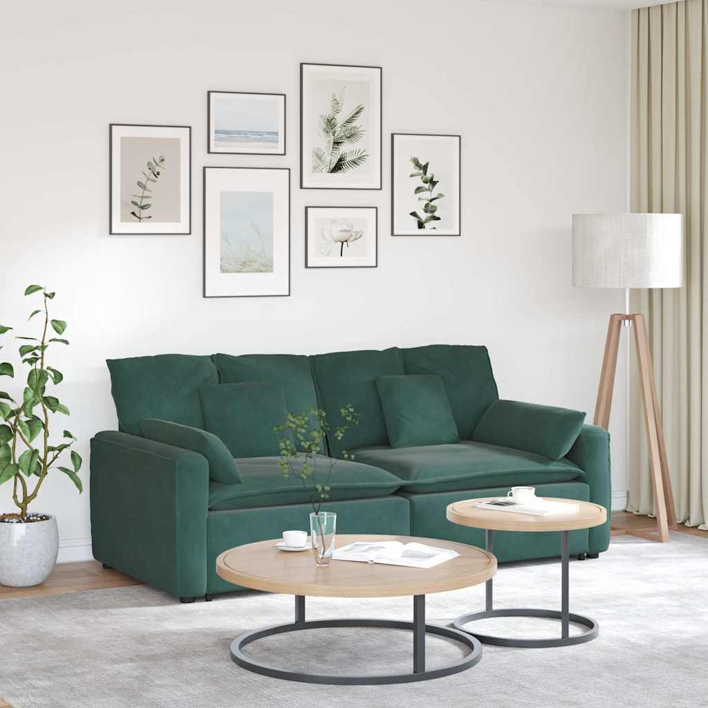 vidaXL Canapea modulară cu perne, verde închis vidaXL Canapea modulară cu perne, verde închis