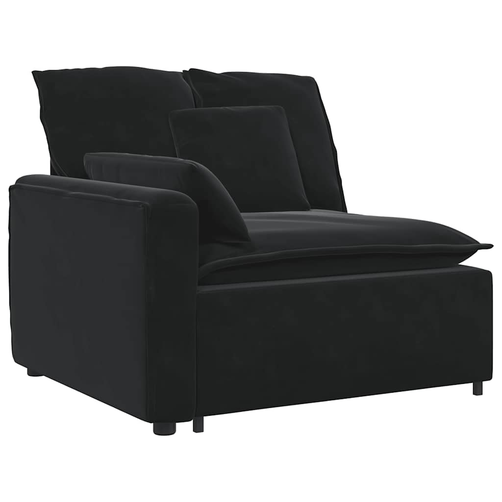 vidaXL Canapea modulară cu perne, negru vidaXL Canapea modulară cu perne, negru