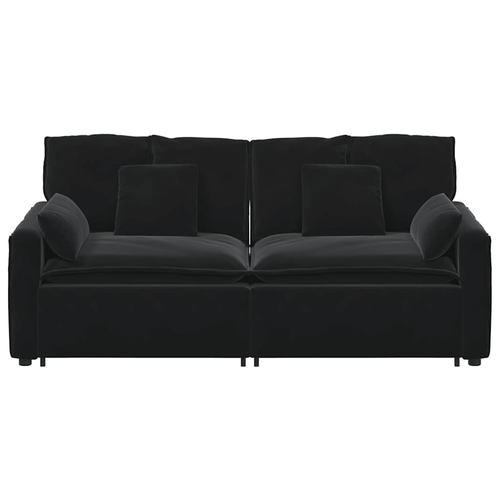 vidaXL Canapea modulară cu perne, negru vidaXL Canapea modulară cu perne, negru