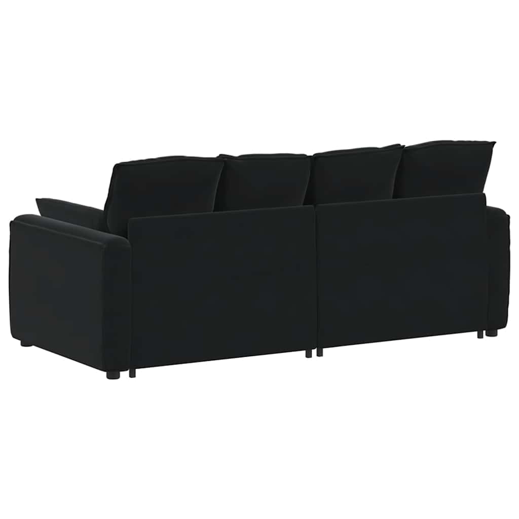 vidaXL Canapea modulară cu perne, negru vidaXL Canapea modulară cu perne, negru