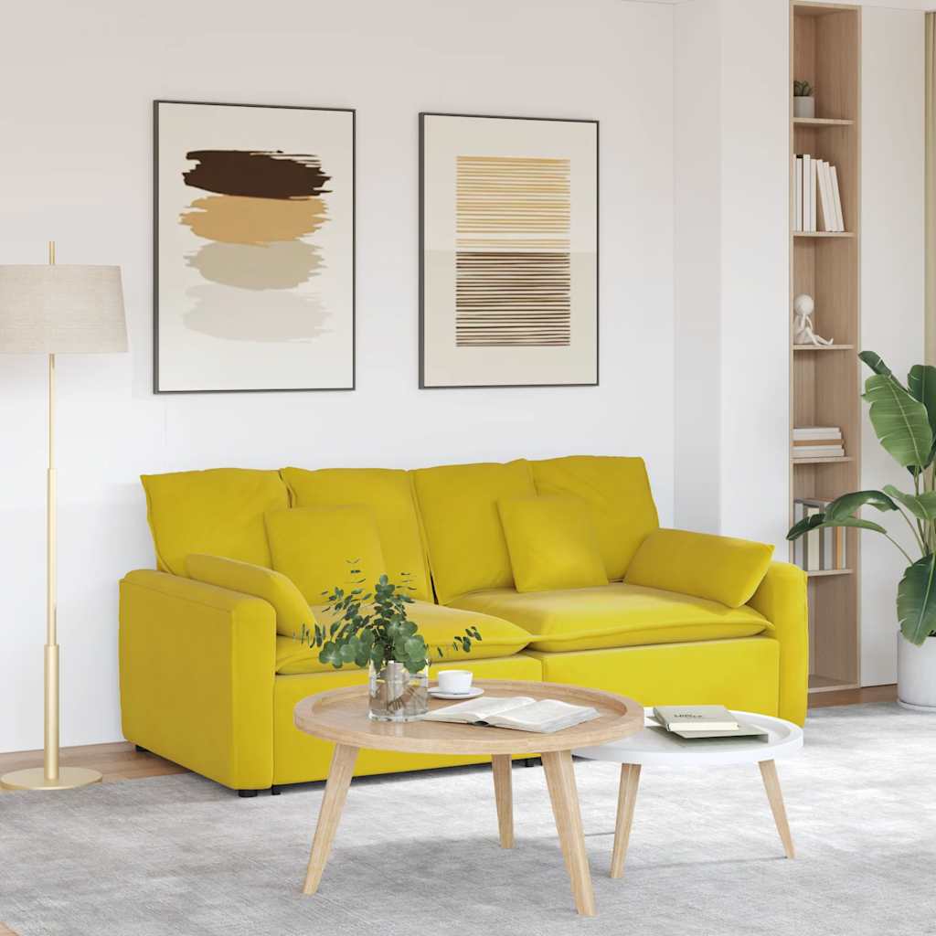 vidaXL Canapea modulară cu perne, galben vidaXL Canapea modulară cu perne, galben