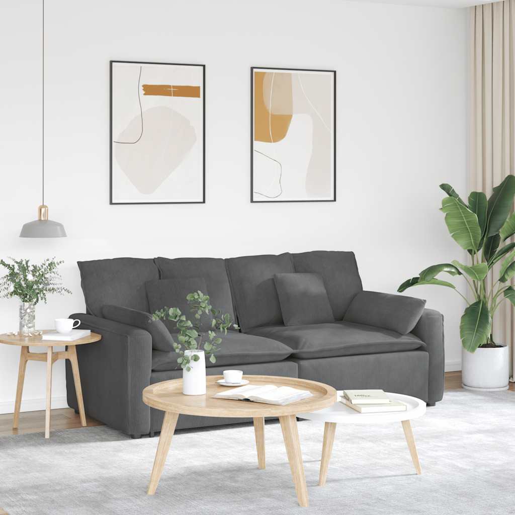 vidaXL Canapea modulară cu perne Gri închis vidaXL Canapea modulară cu perne Gri închis