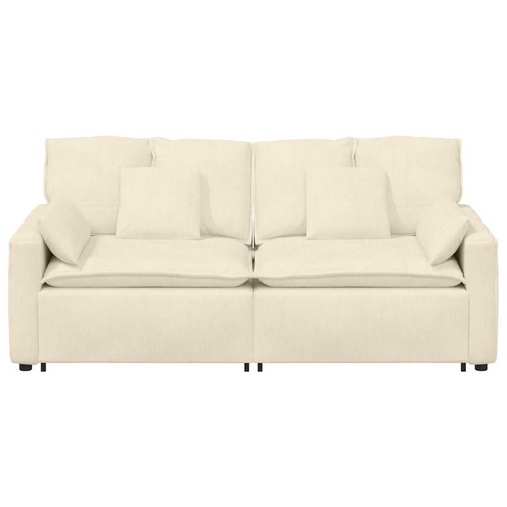 vidaXL Canapea modulară cu perne, crem vidaXL Canapea modulară cu perne, crem
