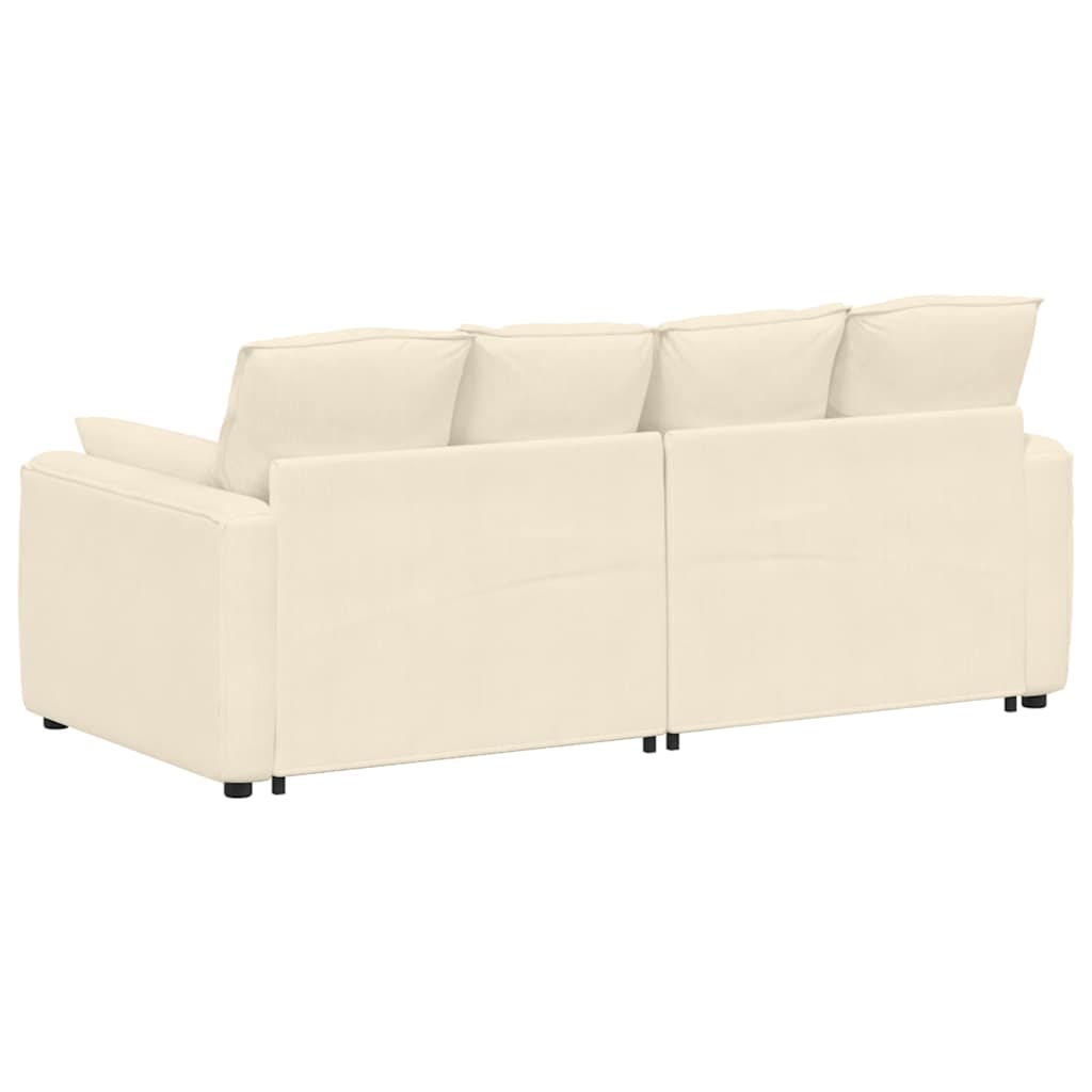 vidaXL Canapea modulară cu perne, crem vidaXL Canapea modulară cu perne, crem