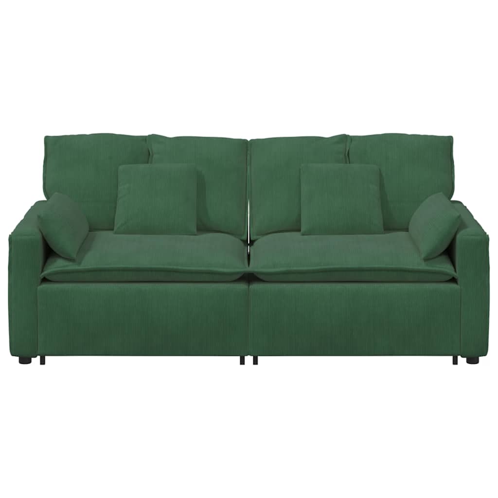 vidaXL Canapea modulară cu perne, verde închis