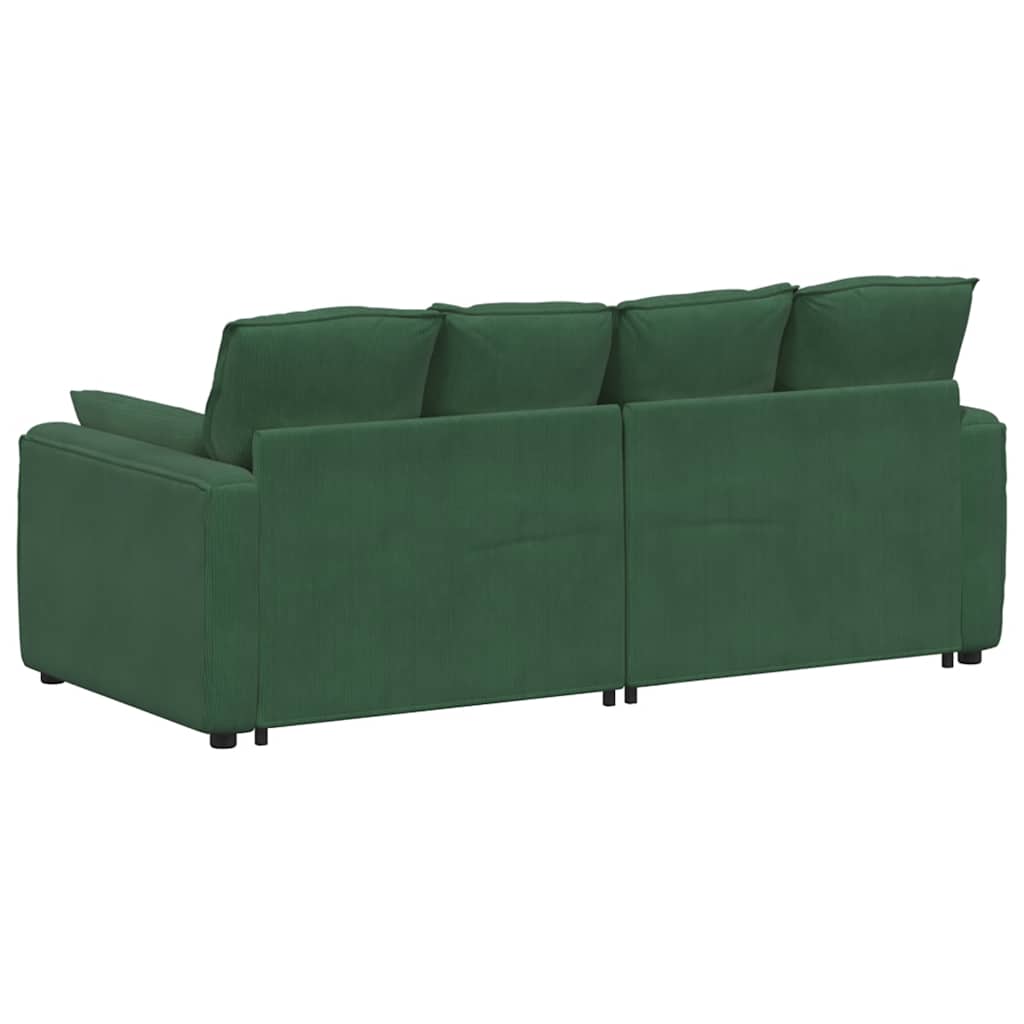 vidaXL Canapea modulară cu perne, verde închis