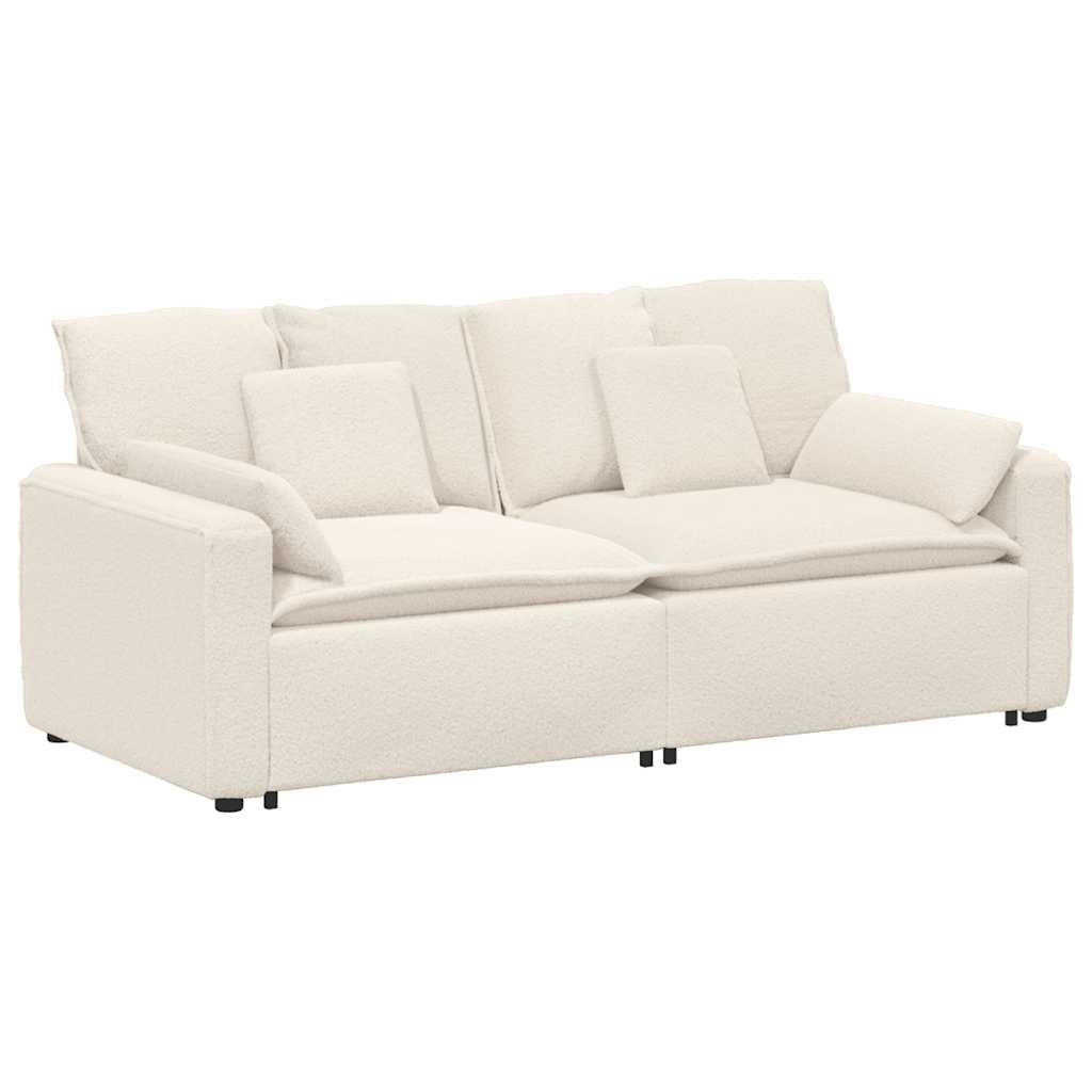 vidaXL Canapea modulară cu perne, crem vidaXL Canapea modulară cu perne, crem