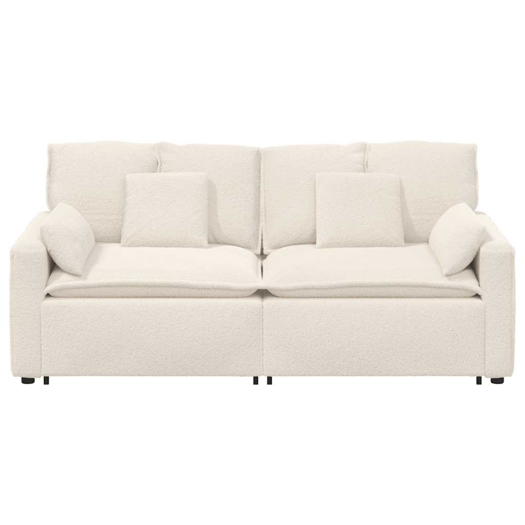 vidaXL Canapea modulară cu perne, crem vidaXL Canapea modulară cu perne, crem