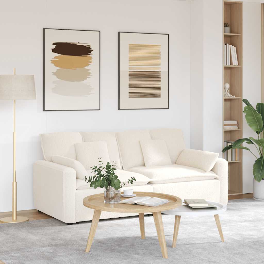 vidaXL Canapea modulară cu perne, crem vidaXL Canapea modulară cu perne, crem
