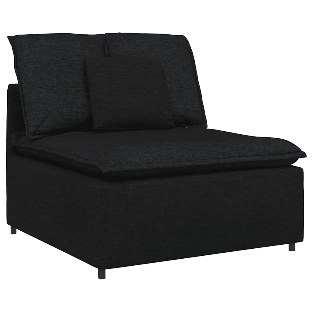 vidaXL Canapea modulară cu perne, negru, textil vidaXL Canapea modulară cu perne, negru, textil