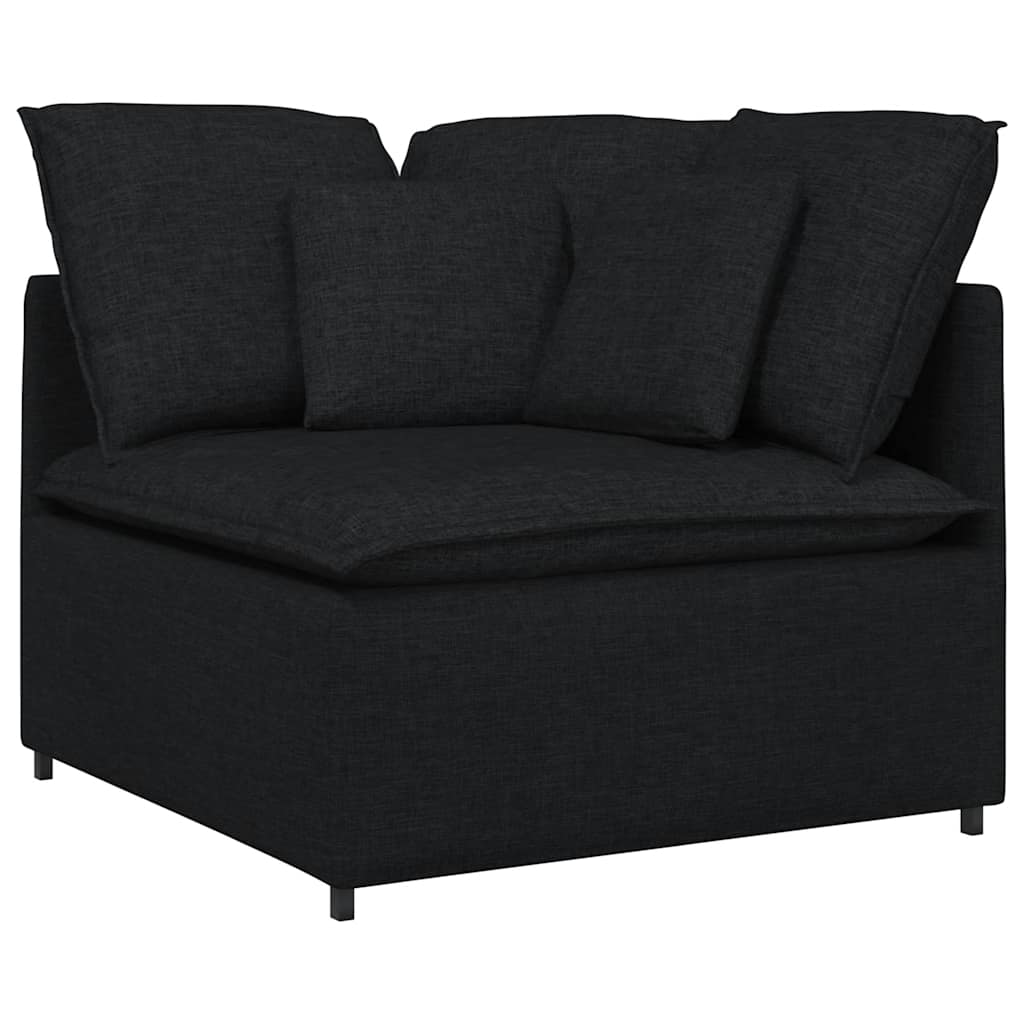 vidaXL Canapea modulară cu perne, negru, textil vidaXL Canapea modulară cu perne, negru, textil