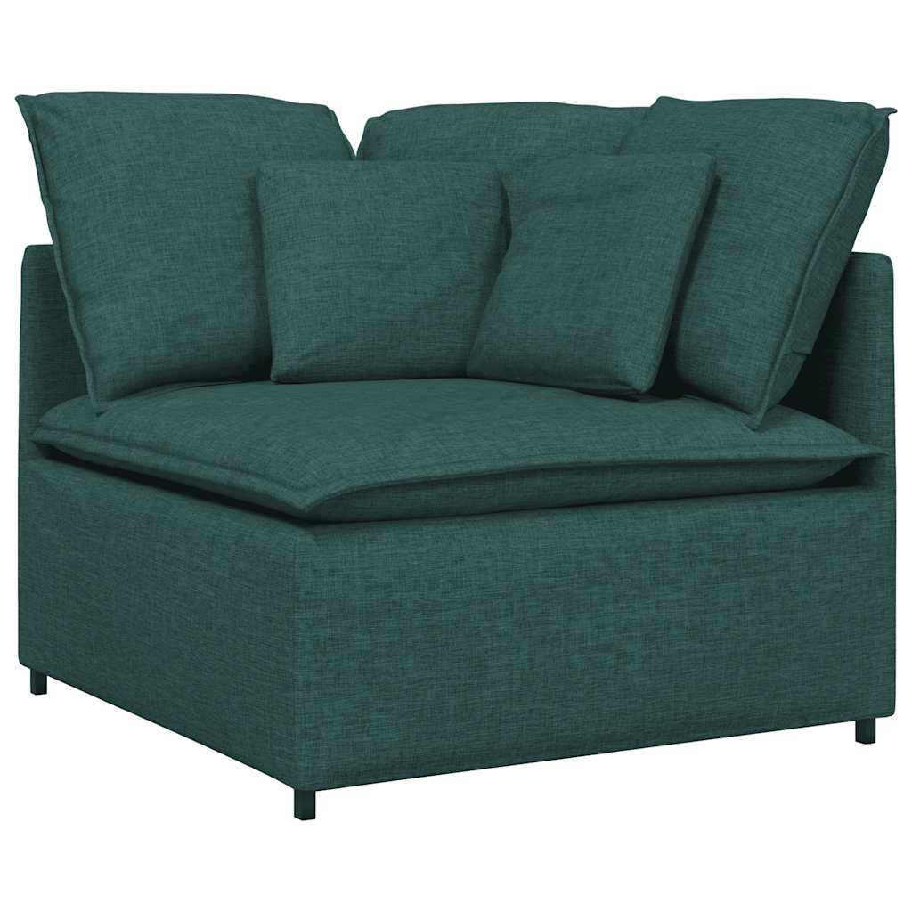 vidaXL Canapea modulară cu perne, verde închis, textil vidaXL Canapea modulară cu perne, verde închis, textil
