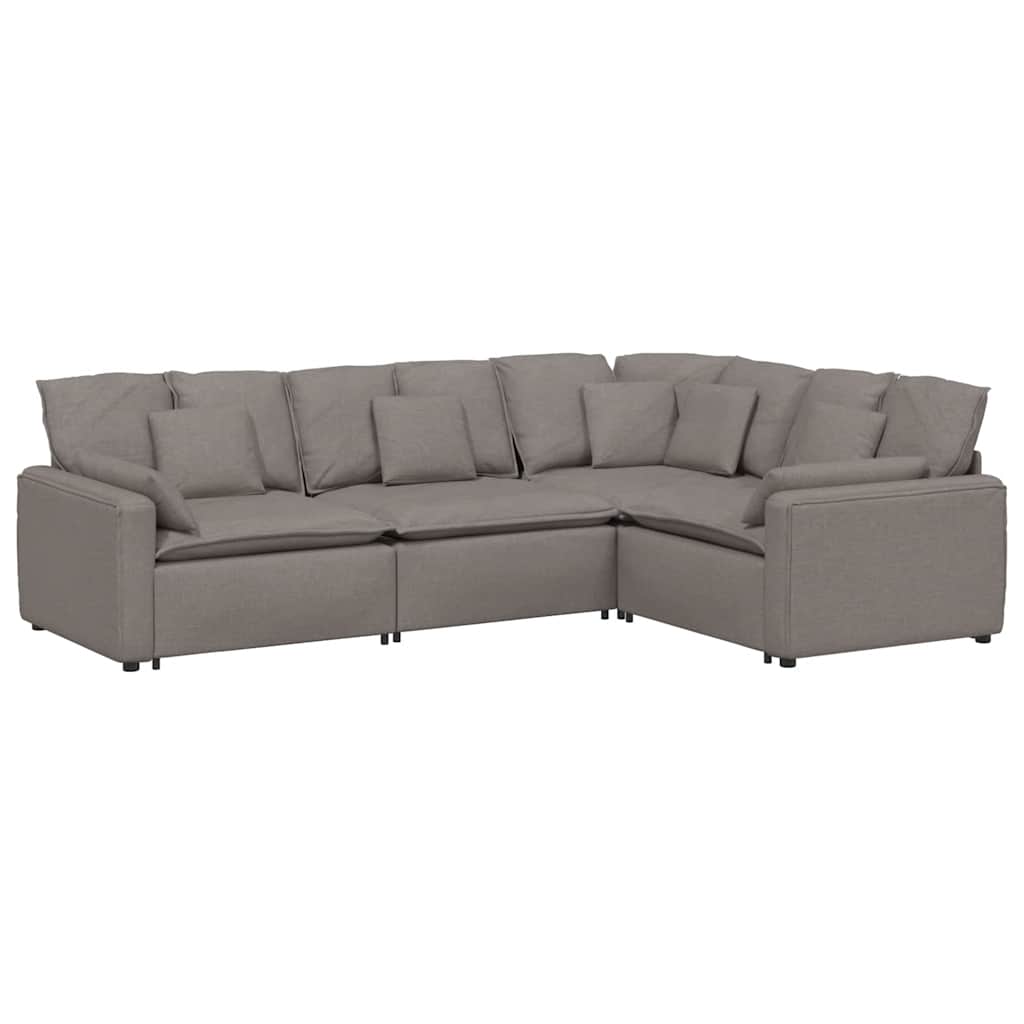 vidaXL Canapea modulară cu perne, gri taupe, textil