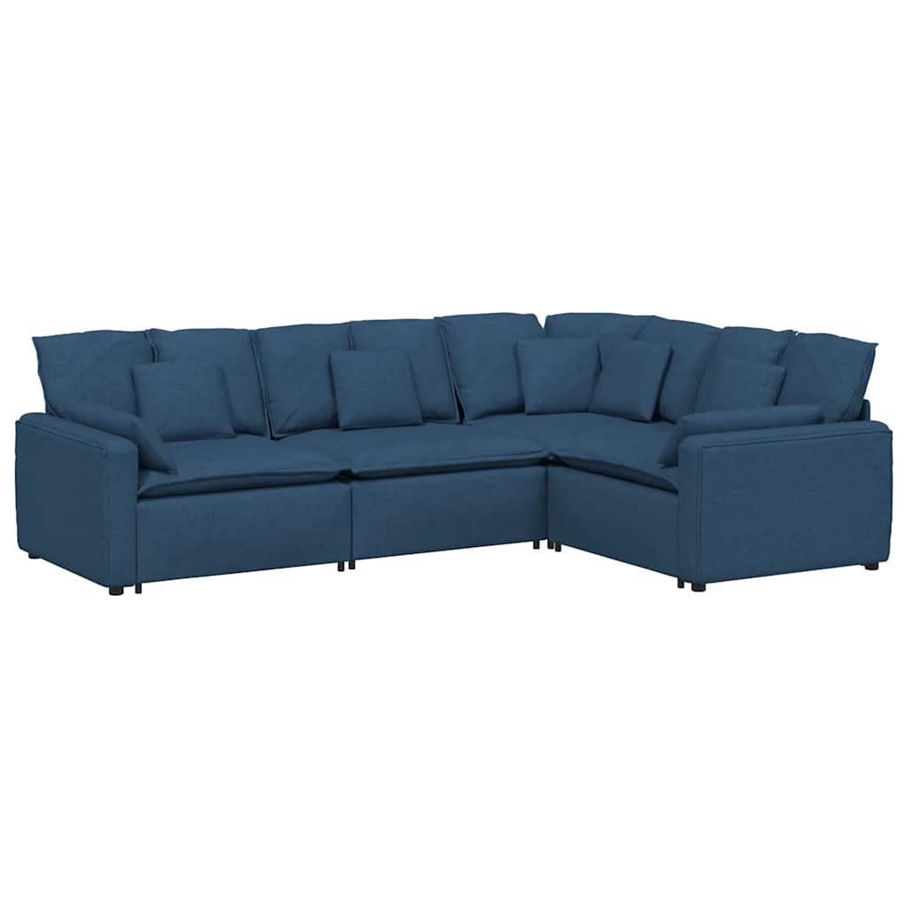 vidaXL Canapea modulară cu perne, albastru, textil vidaXL Canapea modulară cu perne, albastru, textil