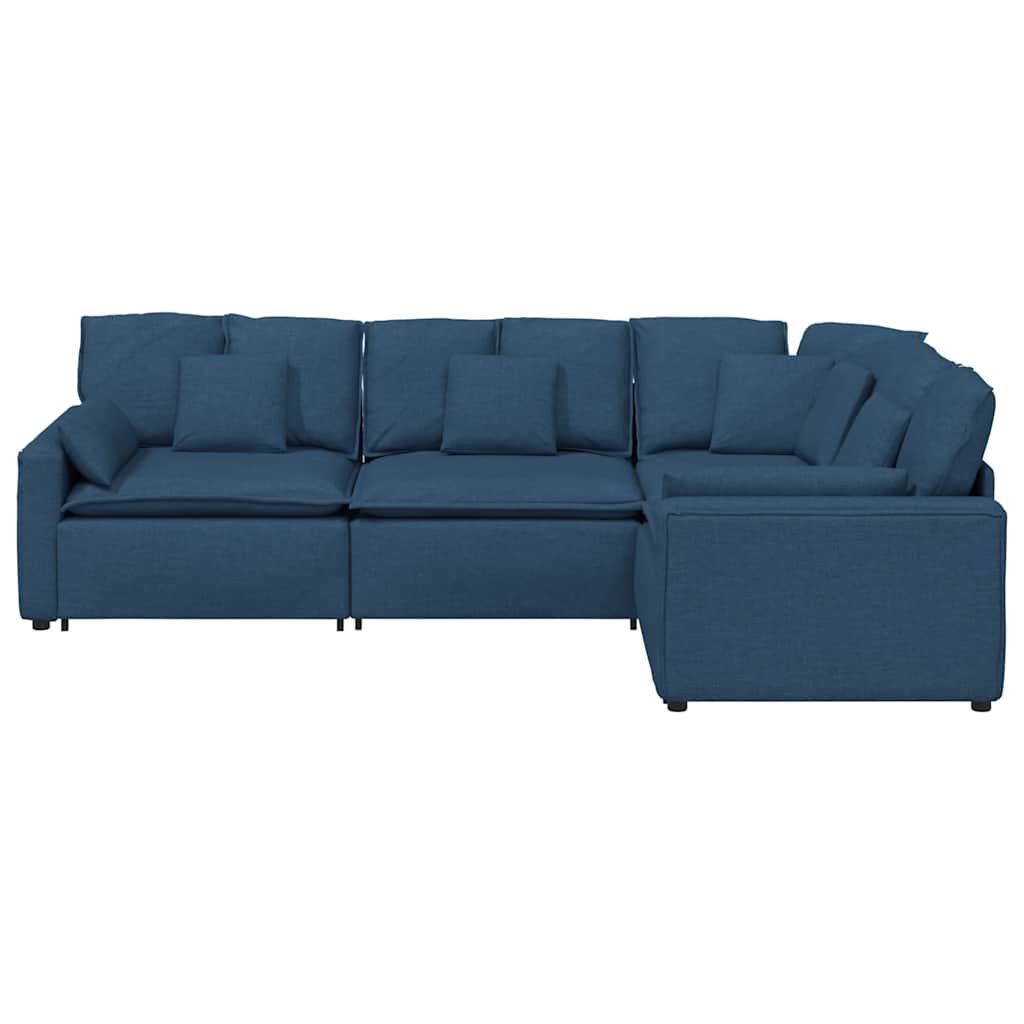 vidaXL Canapea modulară cu perne, albastru, textil vidaXL Canapea modulară cu perne, albastru, textil