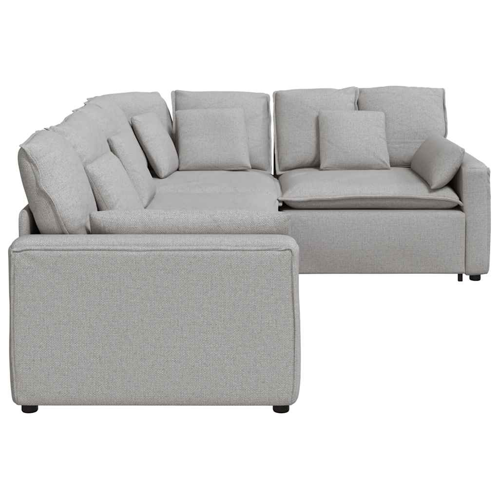vidaXL Canapea modulară cu perne, gri nor, textil vidaXL Canapea modulară cu perne, gri nor, textil