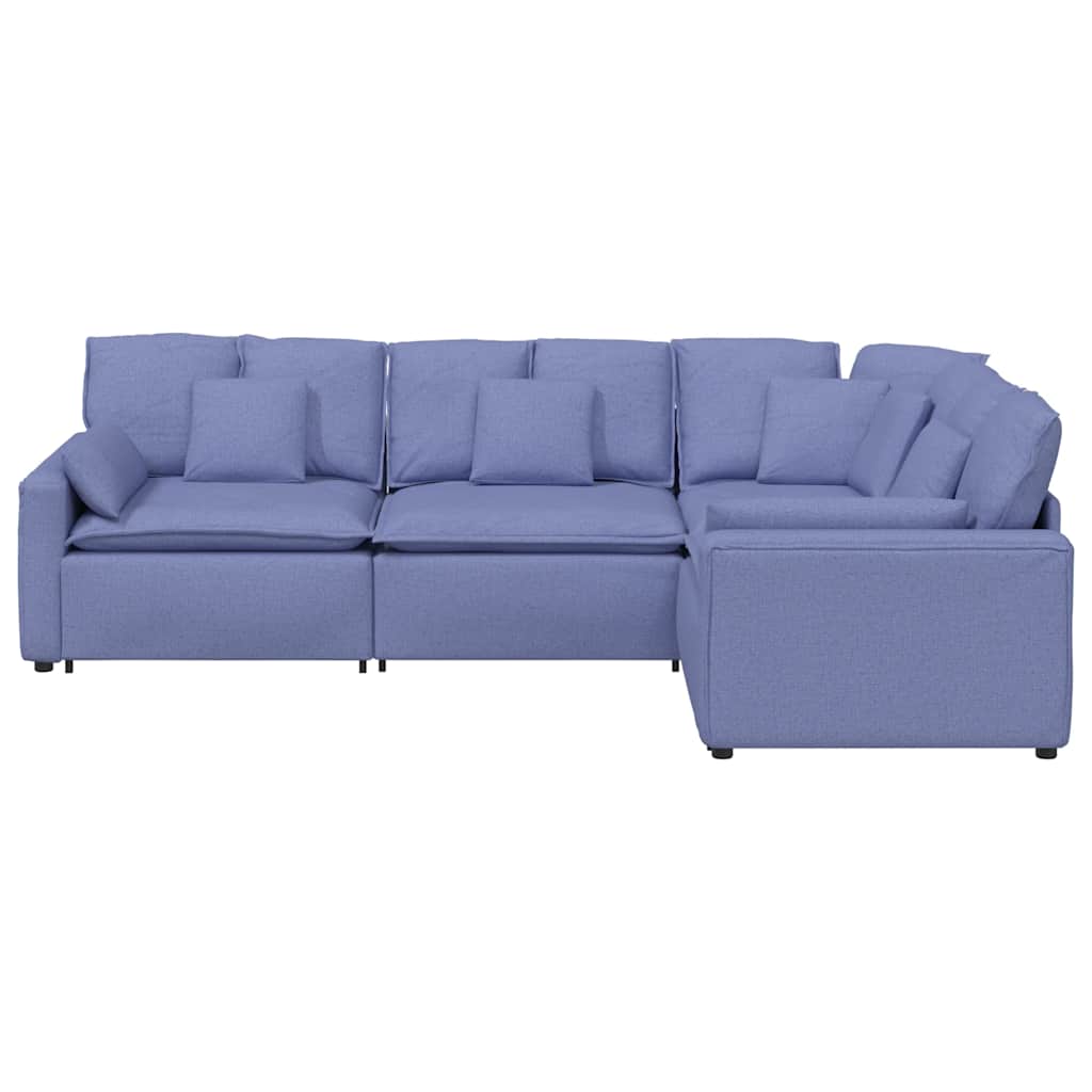 vidaXL Canapea modulară cu perne, albastru jeans, textil vidaXL Canapea modulară cu perne, albastru jeans, textil