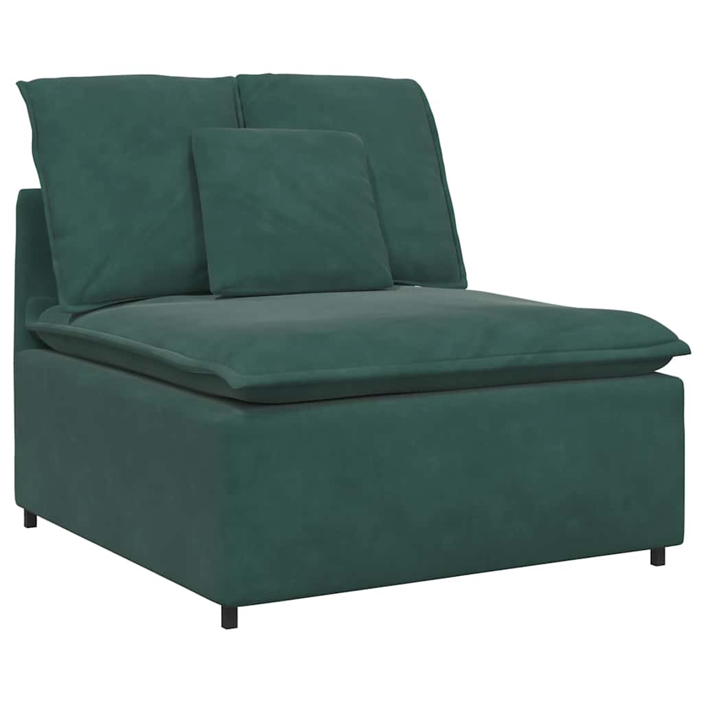 vidaXL Canapea modulară cu perne, verde închis, catifea