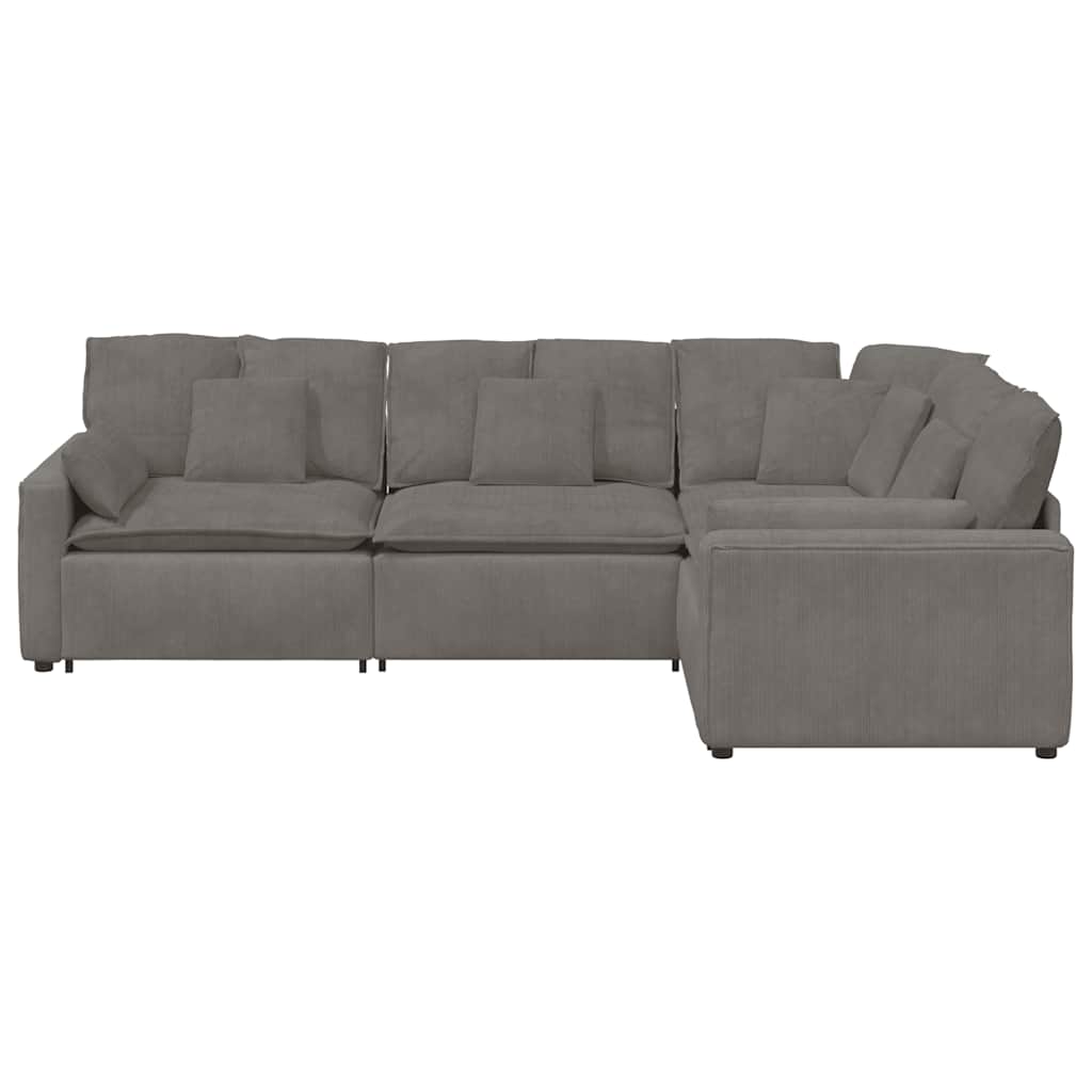 vidaXL Canapea modulară cu perne, gri deschis, țesătură velur vidaXL Canapea modulară cu perne, gri deschis, țesătură velur