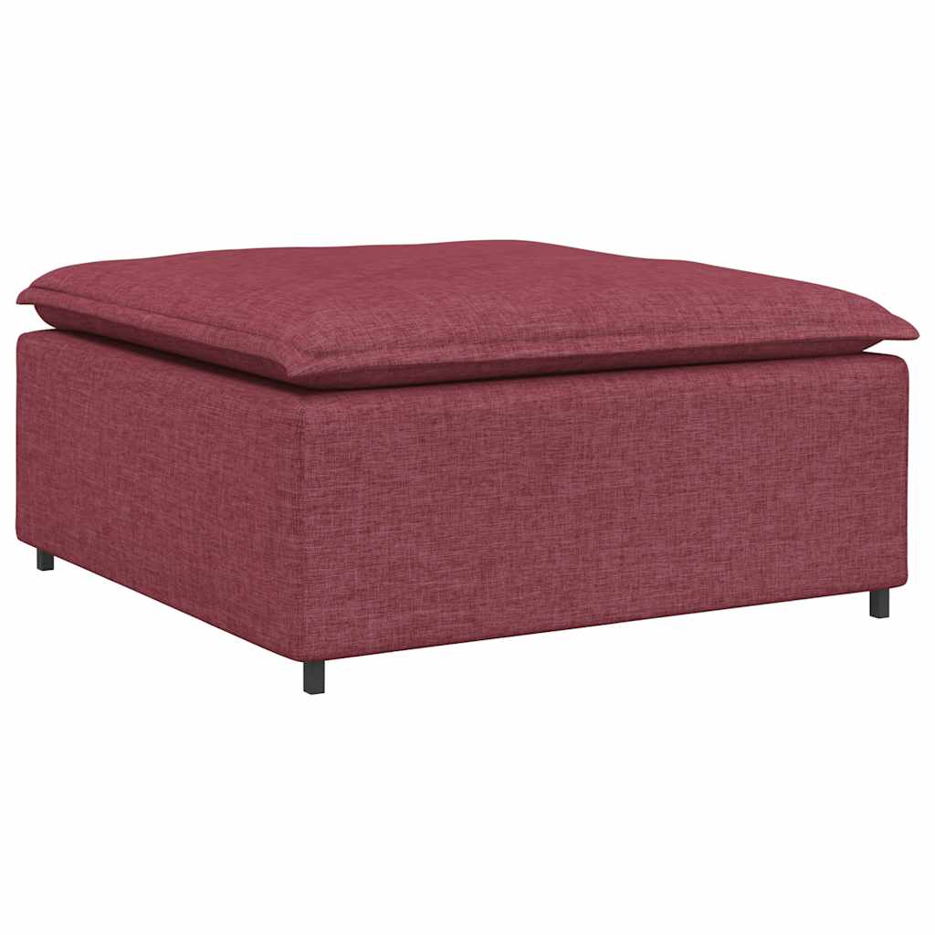 vidaXL Canapea modulară cu taburet și perne, material textil, roșu vin vidaXL Canapea modulară cu taburet și perne, material textil, roșu vin