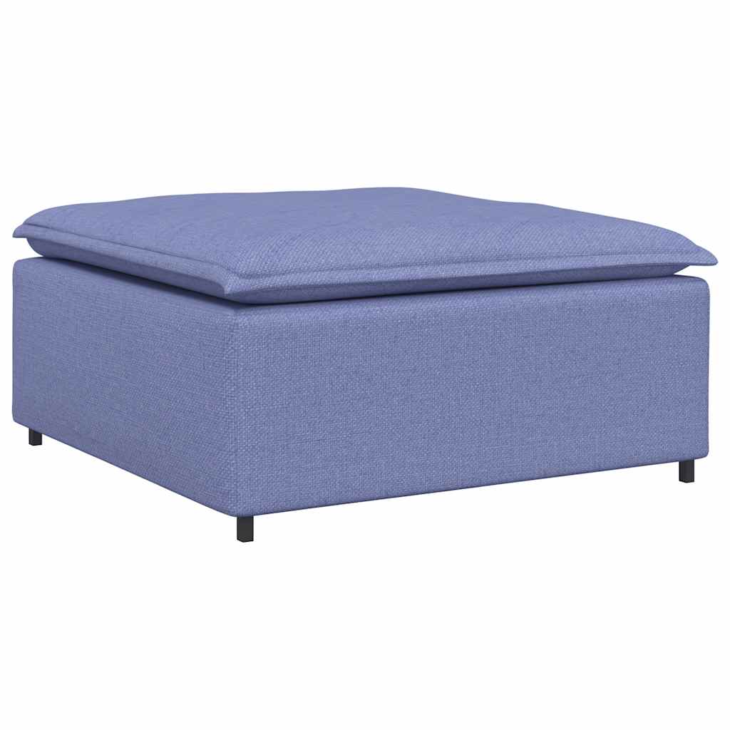 vidaXL Canapea modulară cu taburet și perne, textil, albastru jeans