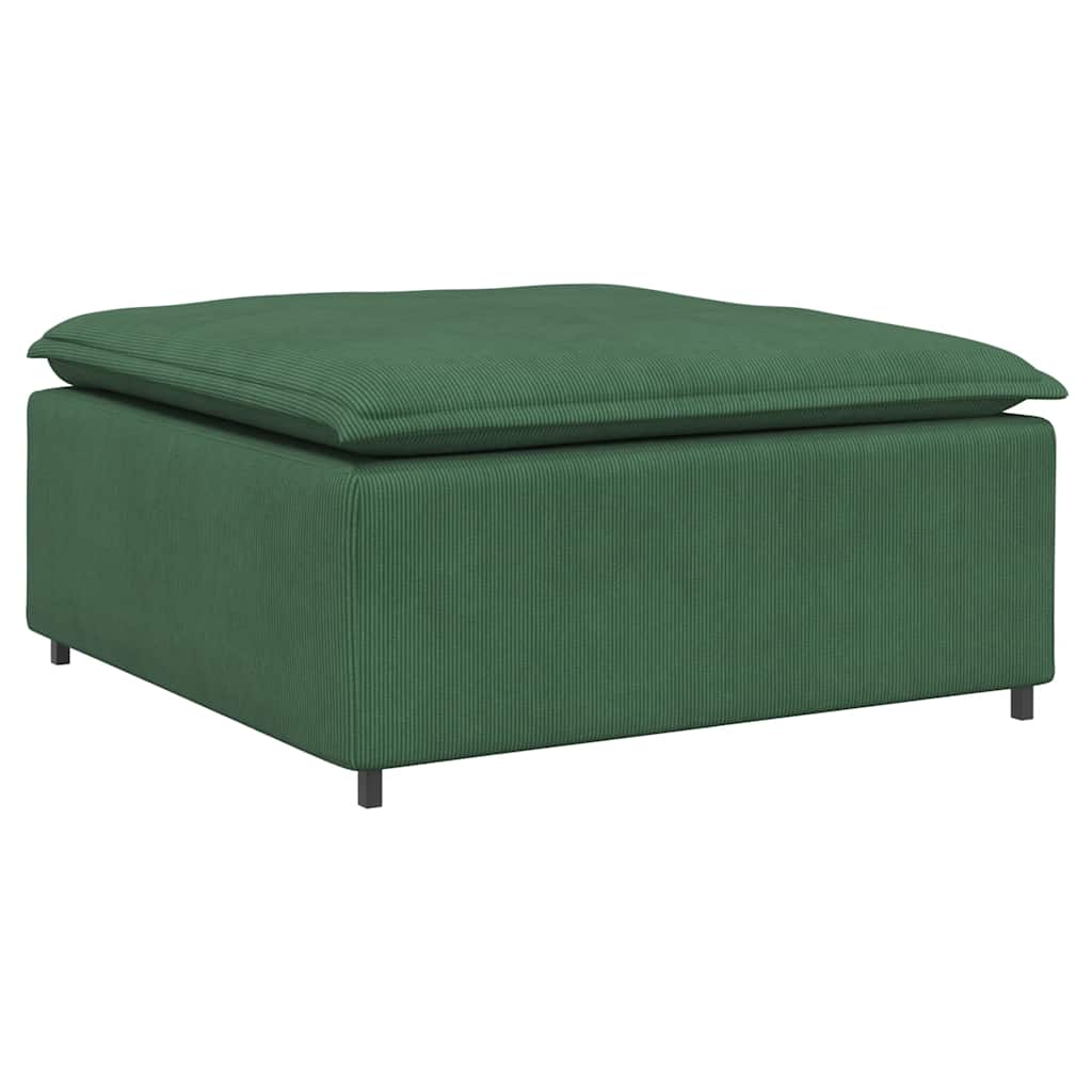 vidaXL Canapea modulară cu taburet și perne, verde închis vidaXL Canapea modulară cu taburet și perne, verde închis
