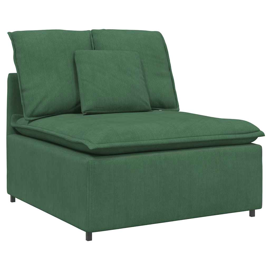 vidaXL Canapea modulară cu taburet și perne, verde închis vidaXL Canapea modulară cu taburet și perne, verde închis