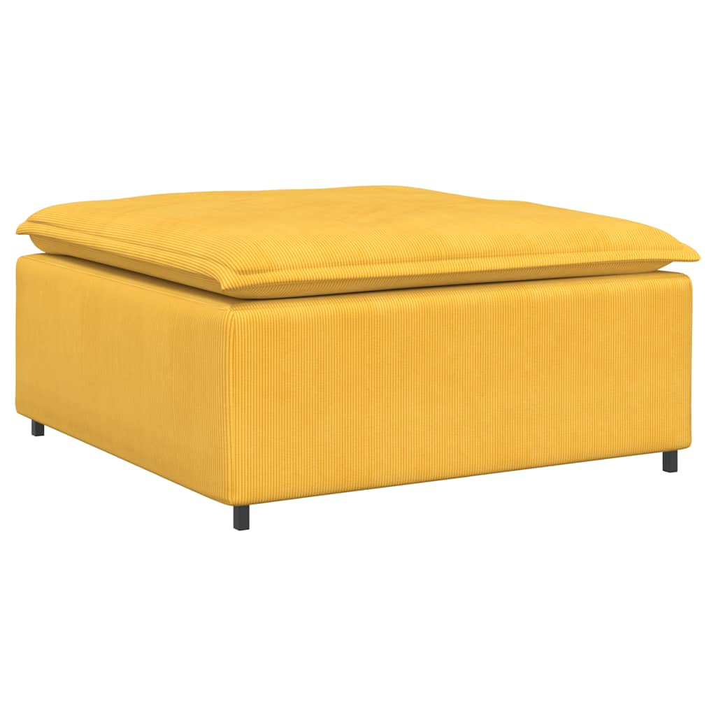 vidaXL Canapea modulară cu taburet și perne, galben deschis