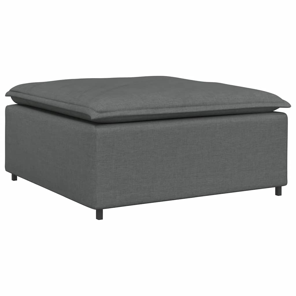 vidaXL Canapea modulară cu taburet și perne material textil gri închis