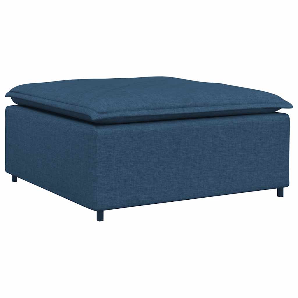 vidaXL Canapea modulară cu taburet și perne, material textil, albastru