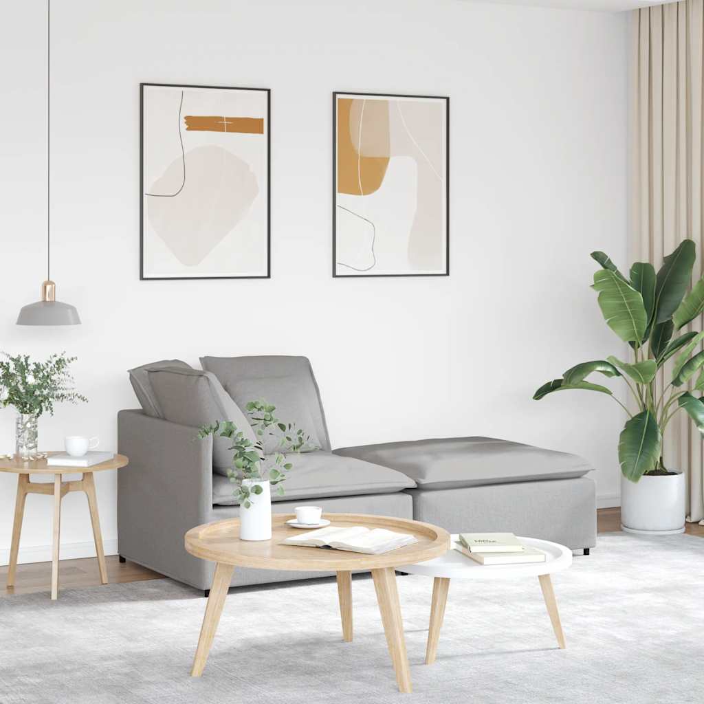 vidaXL Canapea modulară cu taburet și perne, material textil, gri nor vidaXL Canapea modulară cu taburet și perne, material textil, gri nor