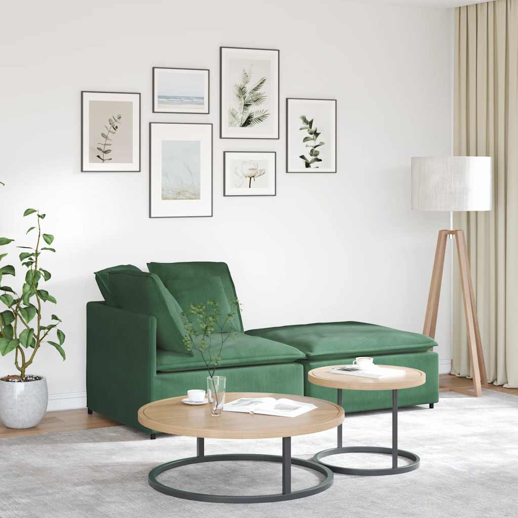 vidaXL Canapea modulară cu taburet și perne, verde închis vidaXL Canapea modulară cu taburet și perne, verde închis