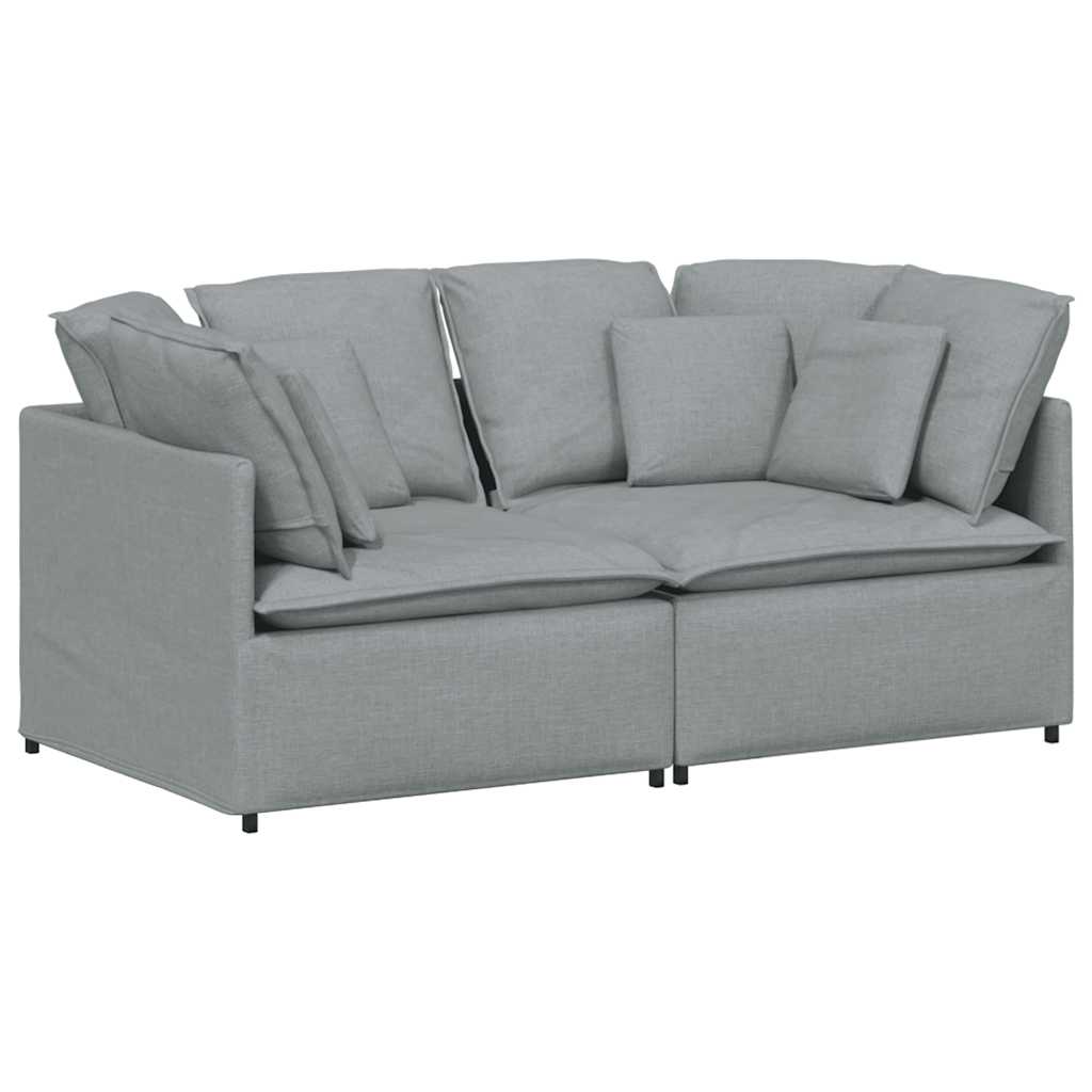 vidaXL Canapea modulară cu perne, gri deschis, textil