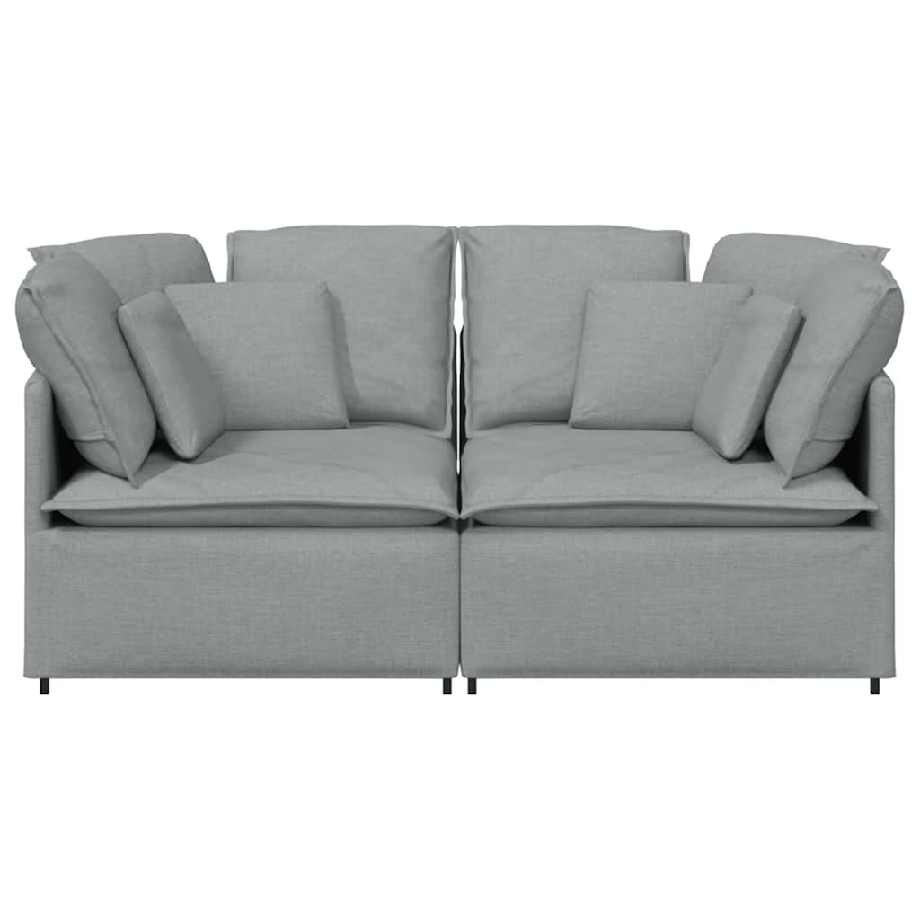 vidaXL Canapea modulară cu perne, gri deschis, textil