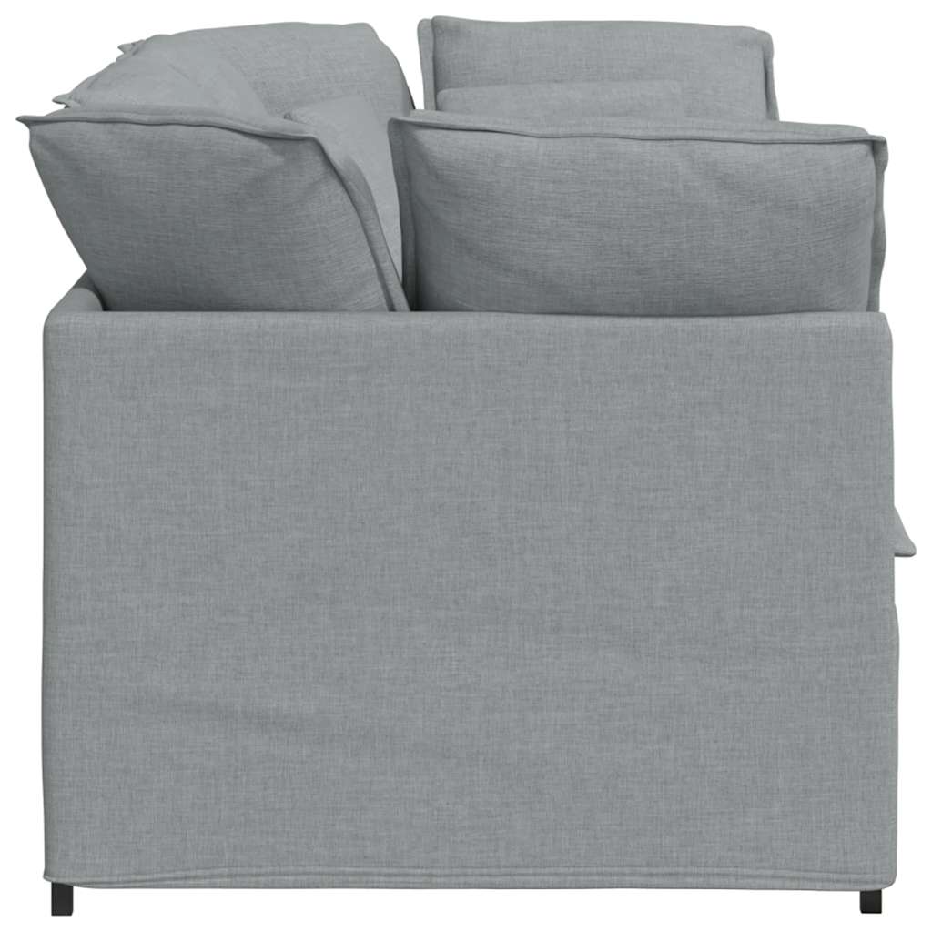 vidaXL Canapea modulară cu perne, gri deschis, textil