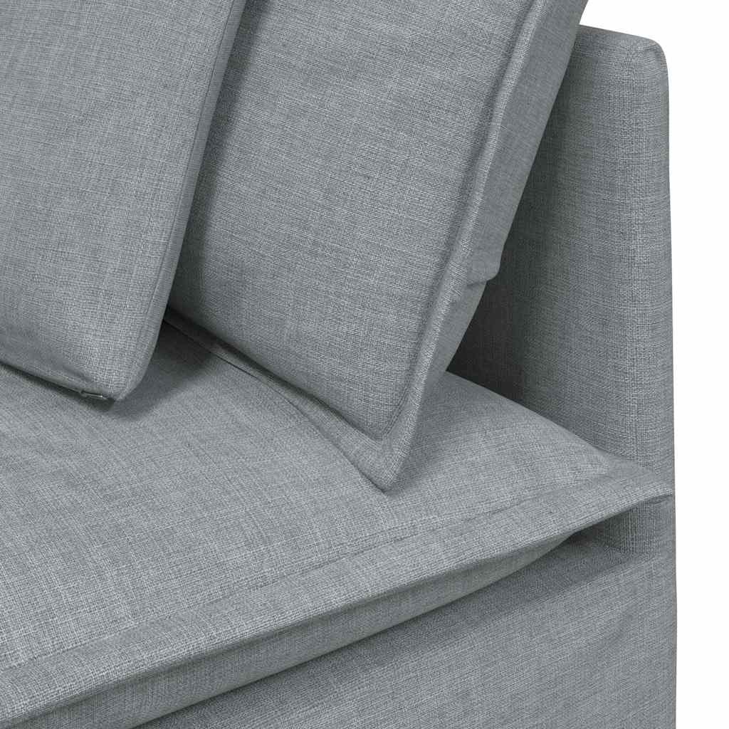 vidaXL Canapea modulară cu perne, gri deschis, textil