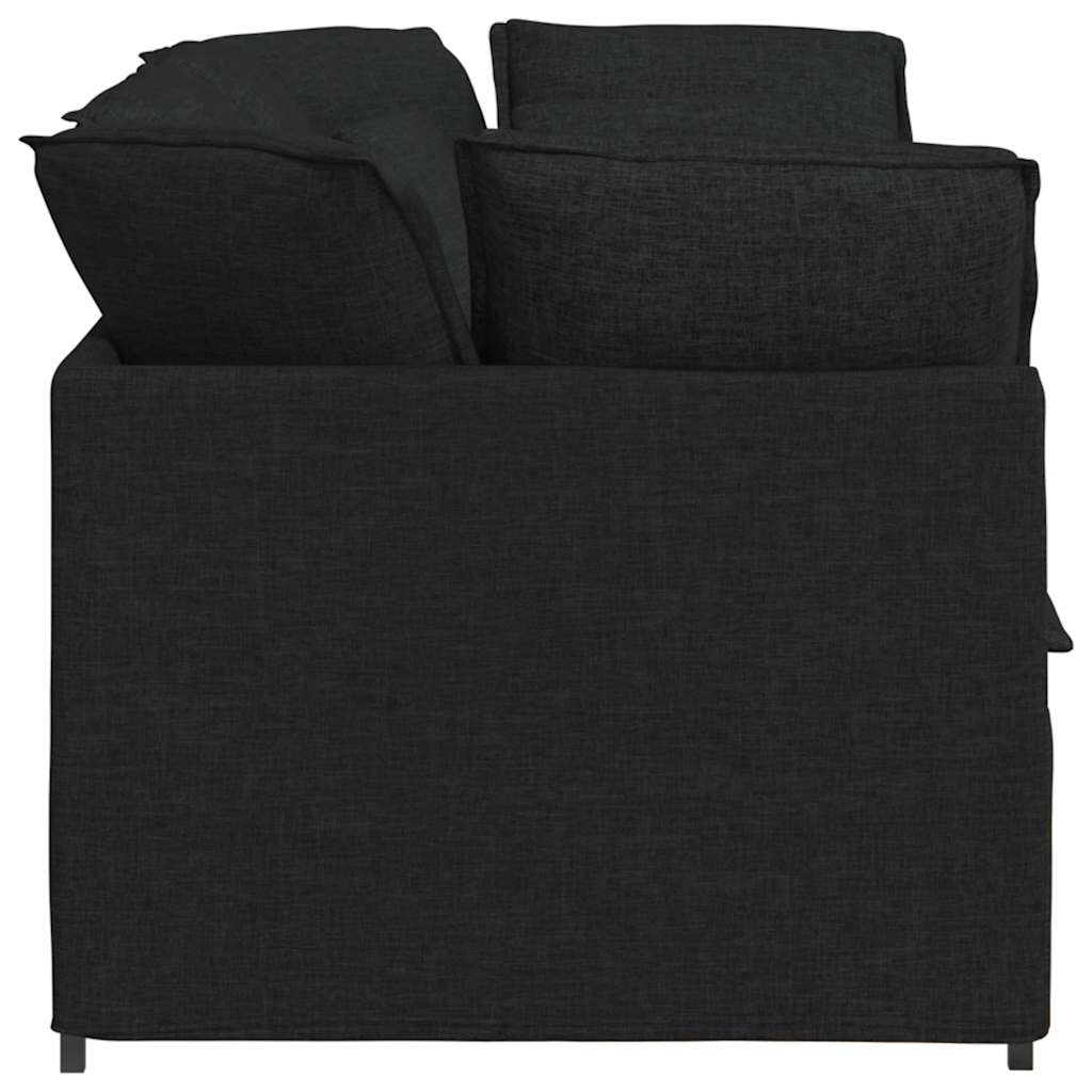 vidaXL Canapea modulară cu perne, negru, textil