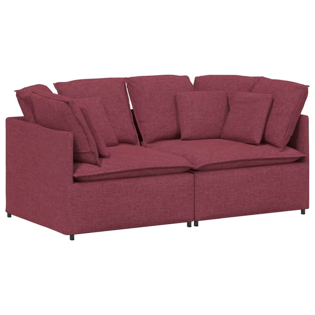 vidaXL Canapea modulară cu perne, roșu vin, textil vidaXL Canapea modulară cu perne, roșu vin, textil
