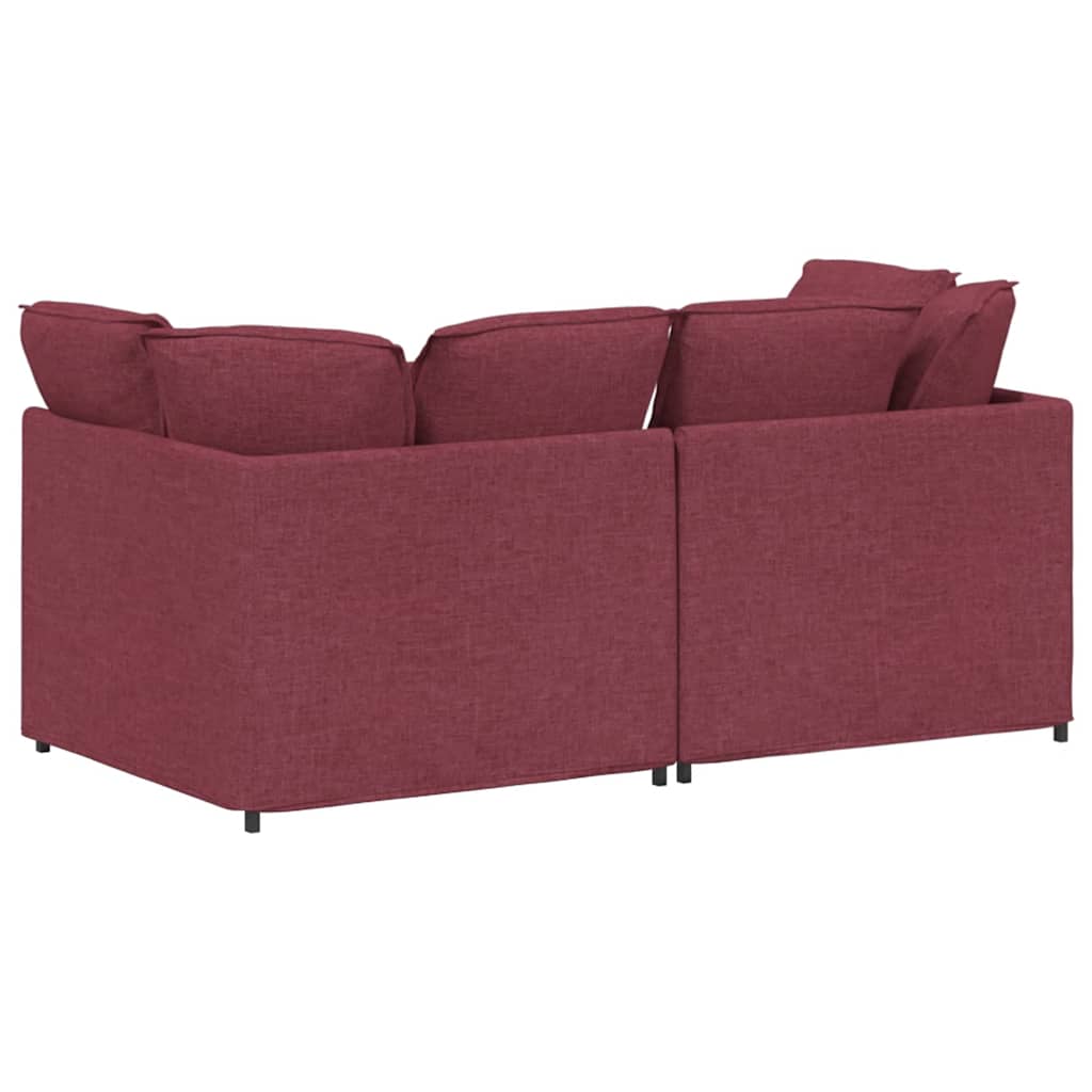 vidaXL Canapea modulară cu perne, roșu vin, textil vidaXL Canapea modulară cu perne, roșu vin, textil