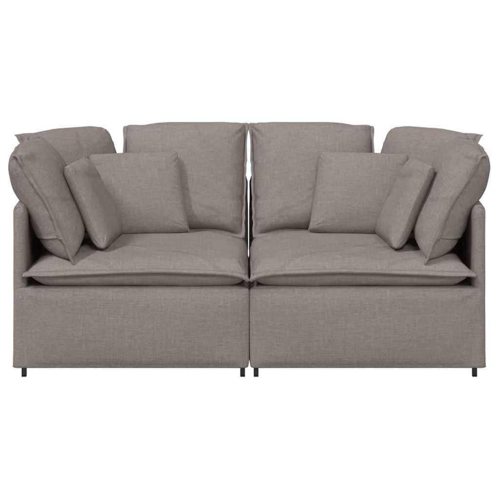 vidaXL Canapea modulară cu perne, gri taupe, textil vidaXL Canapea modulară cu perne, gri taupe, textil