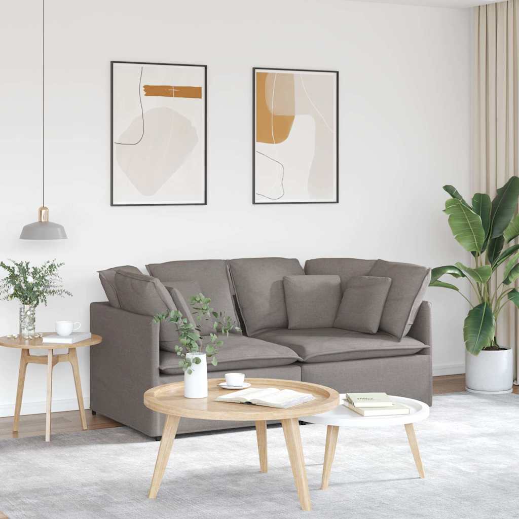 vidaXL Canapea modulară cu perne, gri taupe, textil vidaXL Canapea modulară cu perne, gri taupe, textil