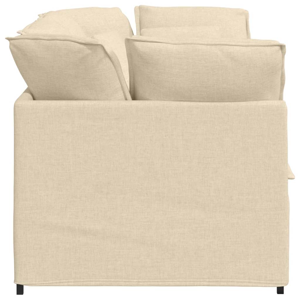 vidaXL Canapea modulară cu perne, crem, textil vidaXL Canapea modulară cu perne, crem, textil