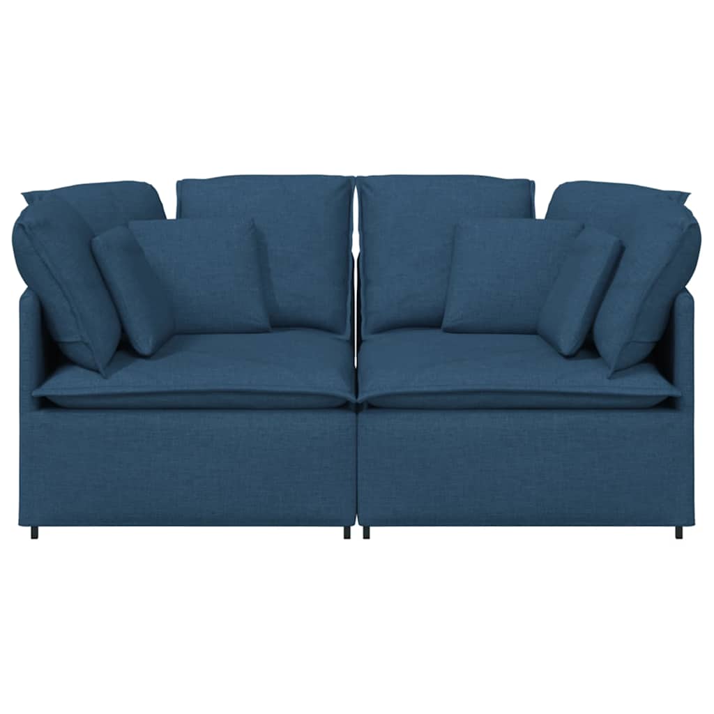 vidaXL Canapea modulară cu perne, albastru, textil