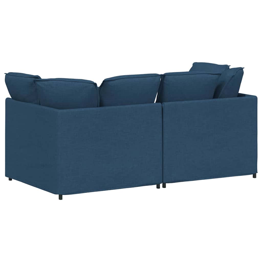 vidaXL Canapea modulară cu perne, albastru, textil