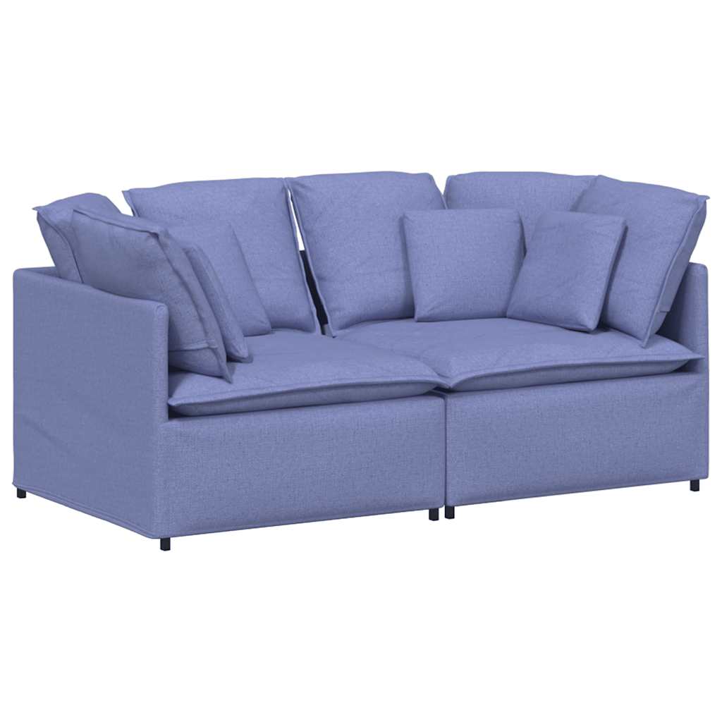 vidaXL Canapea modulară cu perne, albastru jeans, textil vidaXL Canapea modulară cu perne, albastru jeans, textil