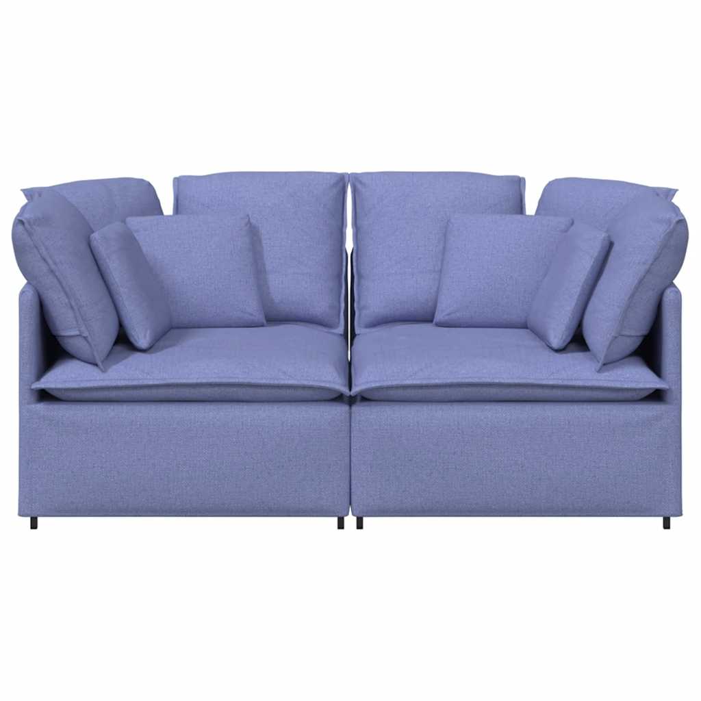 vidaXL Canapea modulară cu perne, albastru jeans, textil vidaXL Canapea modulară cu perne, albastru jeans, textil