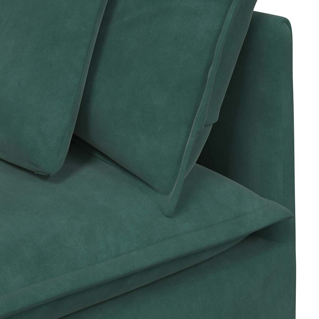 vidaXL Canapea modulară cu perne, verde închis, catifea vidaXL Canapea modulară cu perne, verde închis, catifea